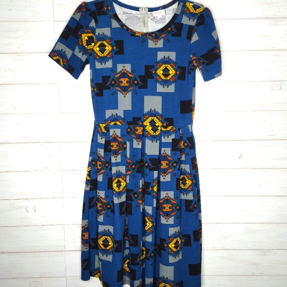 LuLaRoe Small Aztec Amelia Dress